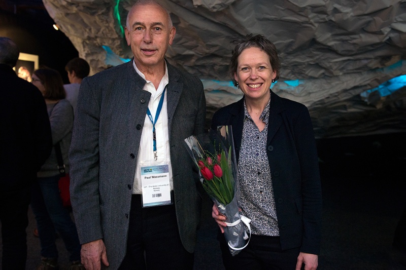 Paul Wassmann og Marit Reigstad er to av forskerne som står bak utstillingen «Levende is» på Polarmuseet i Tromsø. 